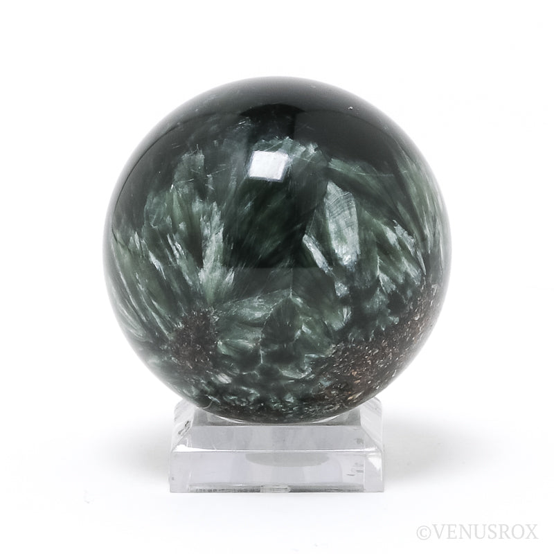 Seraphinite Polished Sphere from Korshunovskoye Iron Scary Deposit, Irkutskaya Oblast, Siberia, Russia | Venusrox