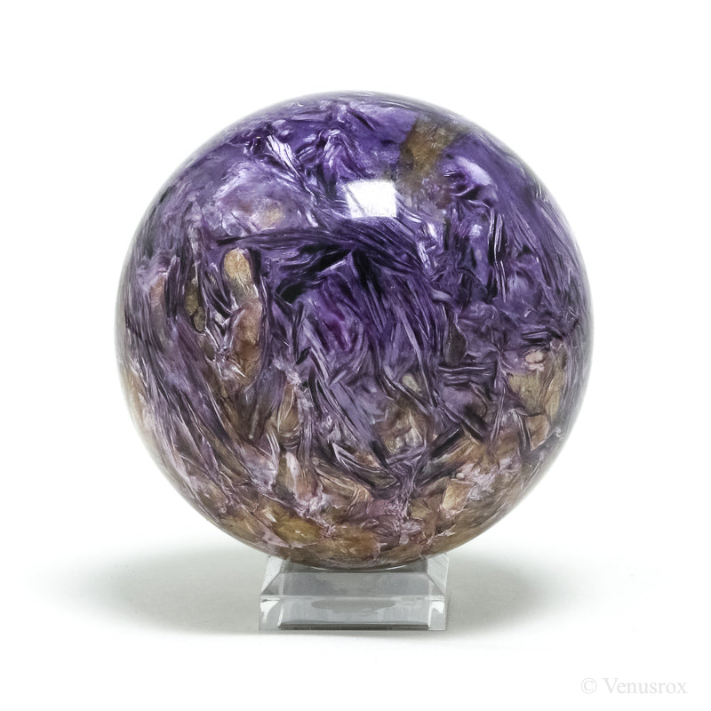 Charoite Polished Sphere from Sakha Republic, Siberia, Russia | Venusrox