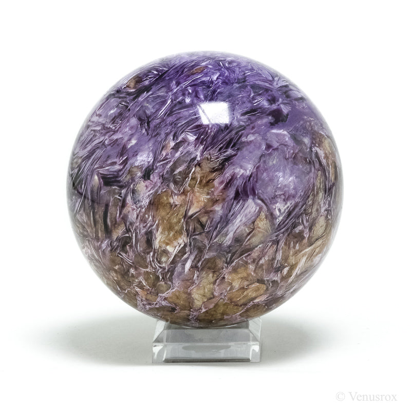 Charoite Polished Sphere from Sakha Republic, Siberia, Russia | Venusrox