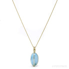 An exquisite Larimar Polished Crystal Pendant from Dominican Republic, Caribbean Sea | Venusrox