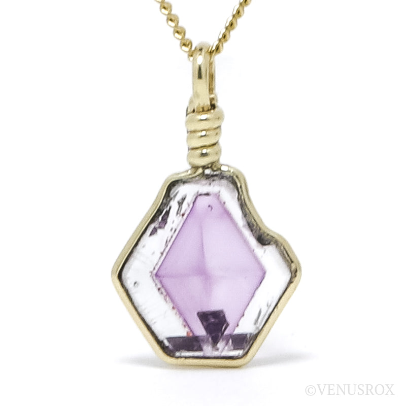 Brandberg Amethyst Quartz Polished Slice Pendant | Venusrox