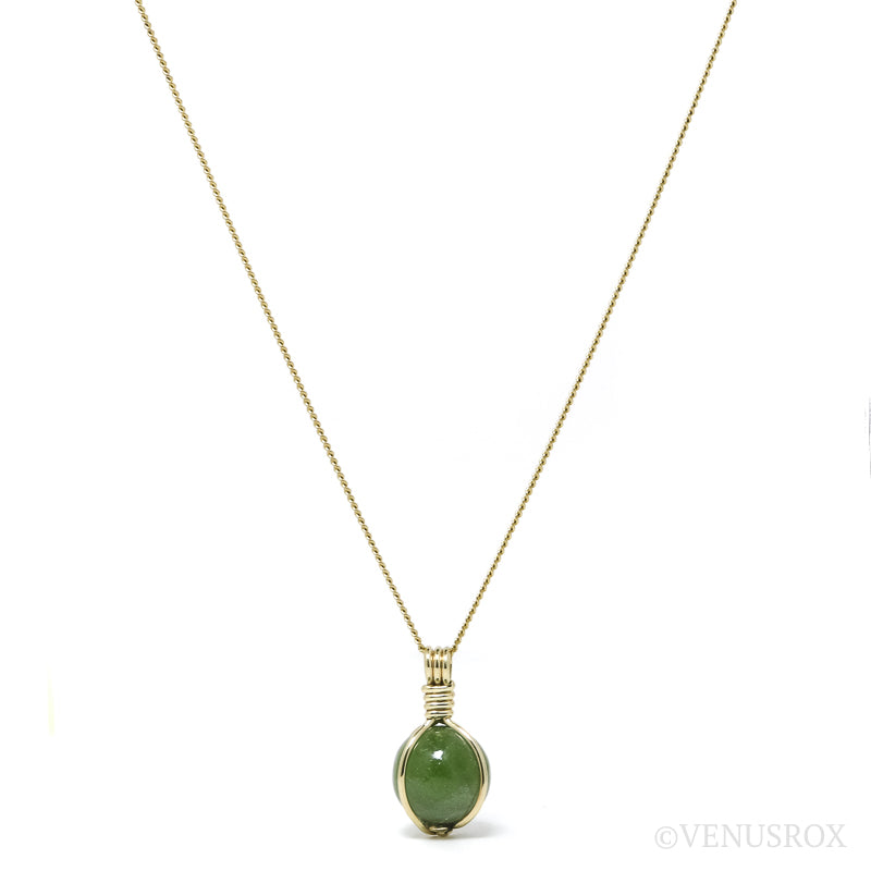 Peridot Polished Sphere Pendant from the Kaghan Valley, Pakistan | Venusrox
