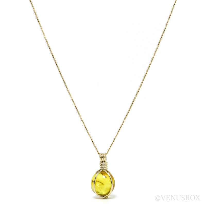 Natural Baltic Amber with Insect Polished Crystal Pendant | Venusrox