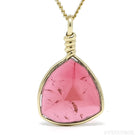 Pink Tourmaline Polished Slice Pendant from the Malkhan Pegmatite Field, Krasnyi Chikoy, Chitinskaya Oblast, Transbaikal, Eastern Siberia, Russia | Venusrox