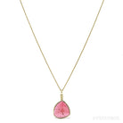 Pink Tourmaline Polished Slice Pendant from the Malkhan Pegmatite Field, Krasnyi Chikoy, Chitinskaya Oblast, Transbaikal, Eastern Siberia, Russia | Venusrox