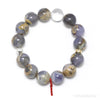 Blue Chalcedony with Matrix Bead Bracelet from Malawi | Venusrox