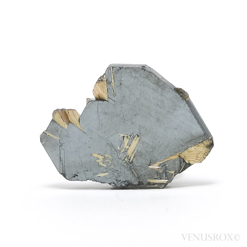 Hematite with Golden Rutile Natural Specimen from Novo Horizonte, Bahia, Brazil | Venusrox