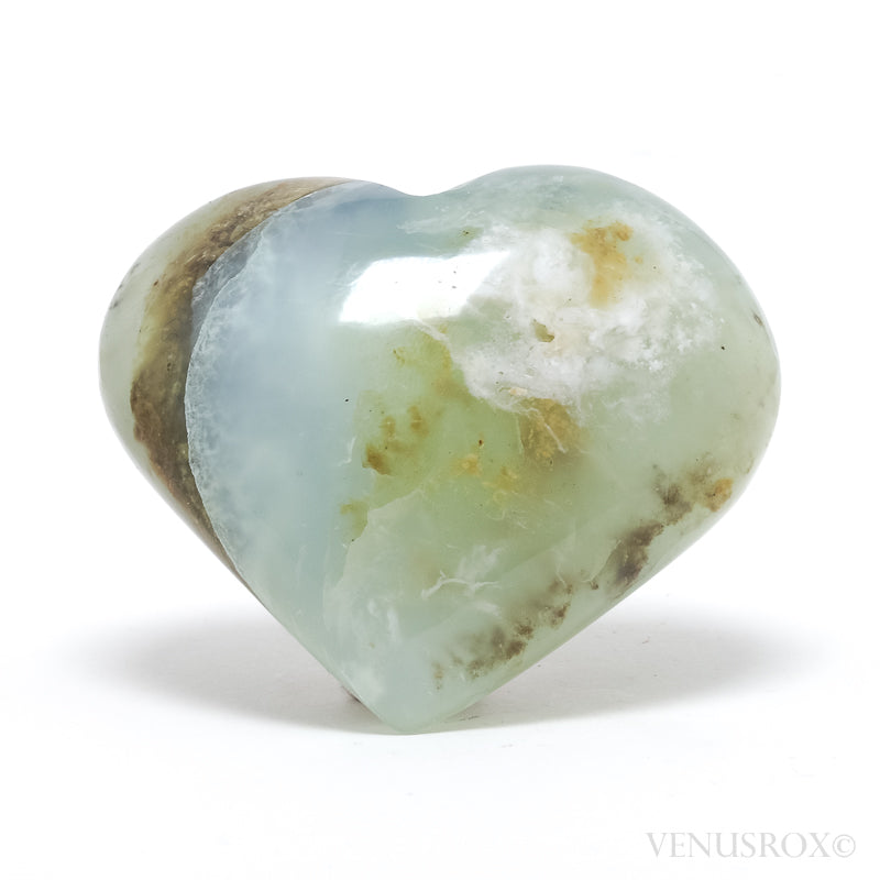 Blue Andean Opal Polished Heart from the Acari Mine, Caraveli Province, Arequipa Department, Peru | Venusrox