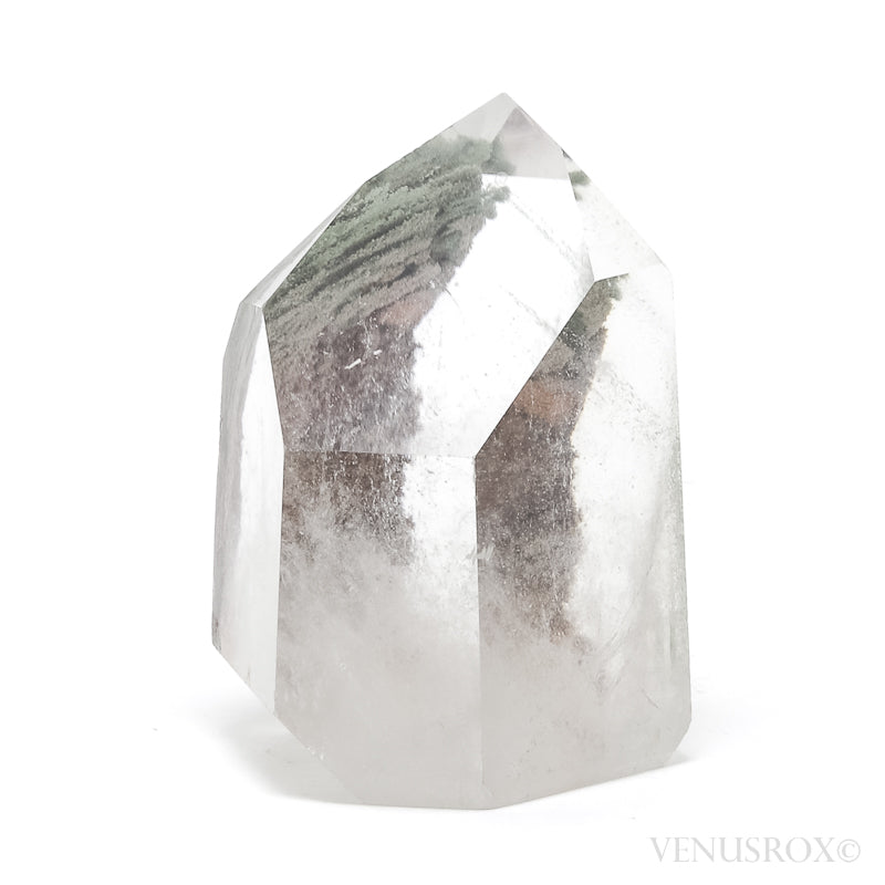 Chlorite/Lodalite Phantom Quartz Part Polished/Part Natural Point from Brazil | Venusrox