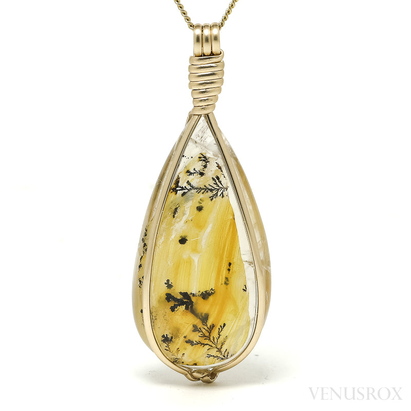 Dendritic Golden Quartz Pendant from Brazil | Venusrox