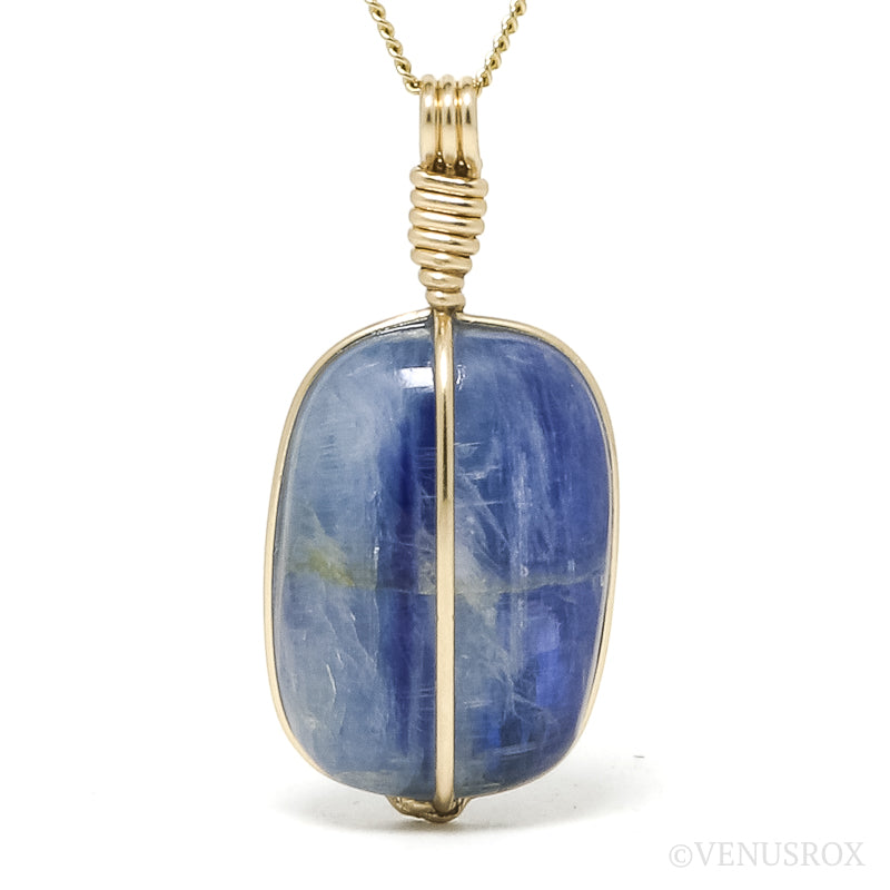 Blue Kyanite Polished Crystal Pendant from Nepal | Venusrox