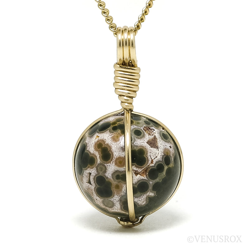 Ocean Jasper Sphere Pendant from Madagascar | Venusrox