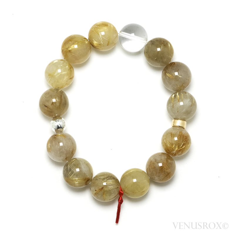 Golden Rutilated Quartz Bracelet from Brazil | Venusrox