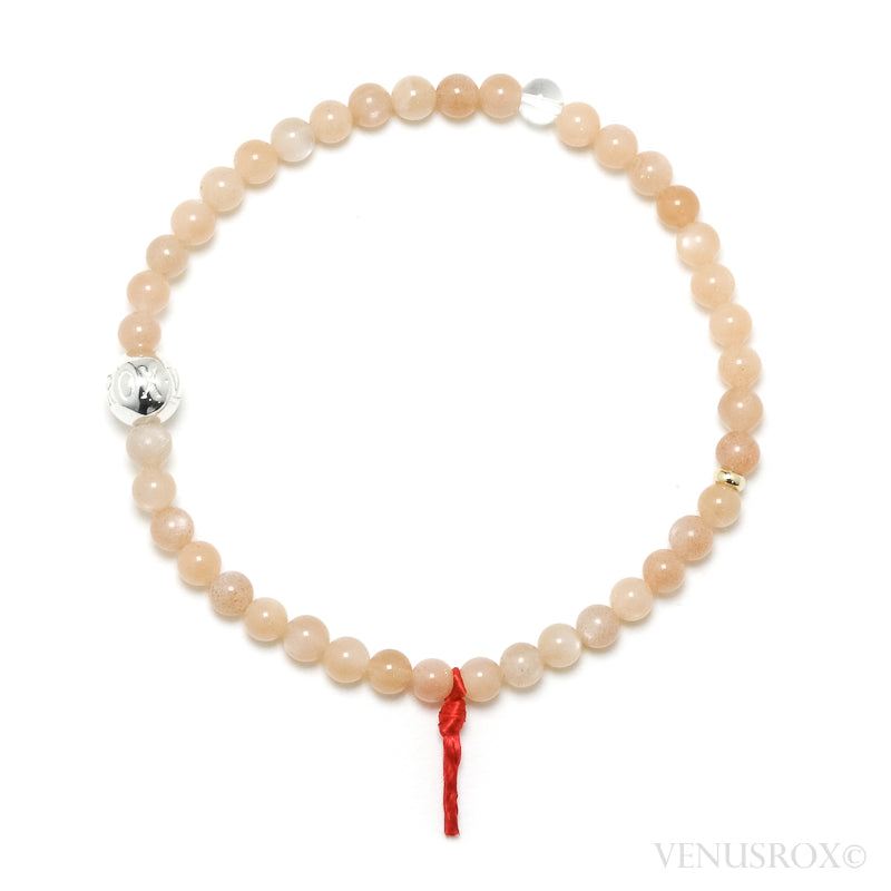 Peach Moonstone Bead Bracelet from India | Venusrox