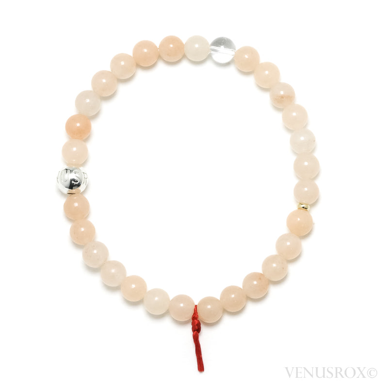Peach Moonstone Bead Bracelet from India | Venusrox