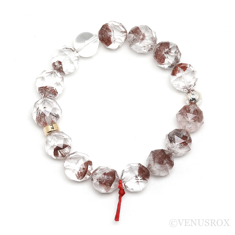 Red Phantom Quartz Bead Bracelet from Brazil | Venusrox