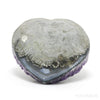 Amethyst with Agate Polished/Natural Heart from Uruguay | Venusrox