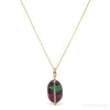 Ruby & Zoisite Polished Crystal Pendant from India | Venusrox