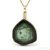 Green Tourmaline Polished Slice Pendant from Namibia | Venusrox