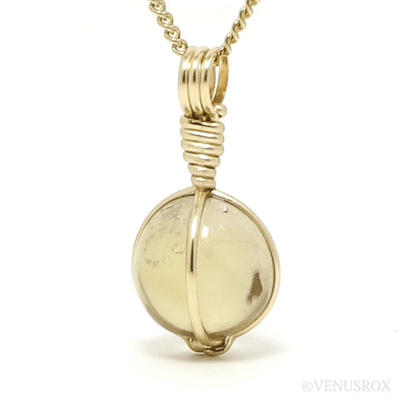 Natural Citrine Polished Sphere Pendant from Madagascar | Venusrox