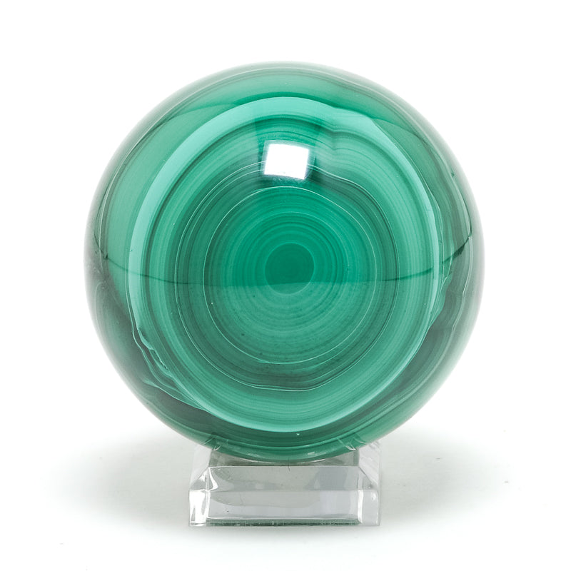 Malachite Polished/Natural Sphere from the Democratic Republic of Congo | Venusrox