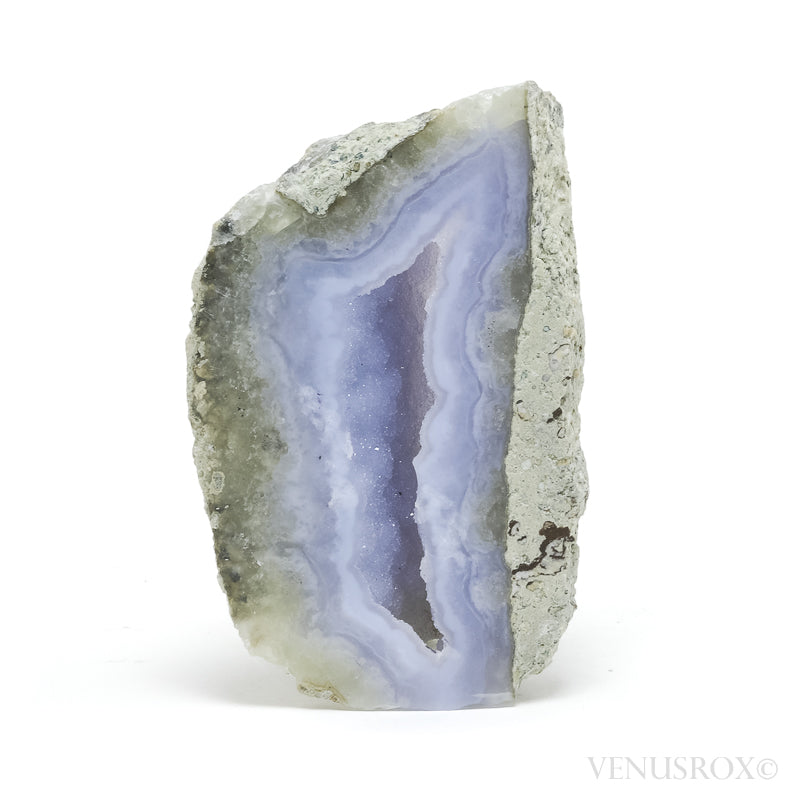 Blue Lace Agate on Matrix Polished/Natural Crystal from Malawi | Venusrox