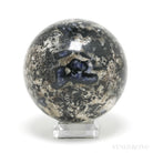 Blue Sapphire in Feldspar & Matrix Polished Sphere from the Khibiny Massif, Murmansk Oblast, Russia | Venusrox