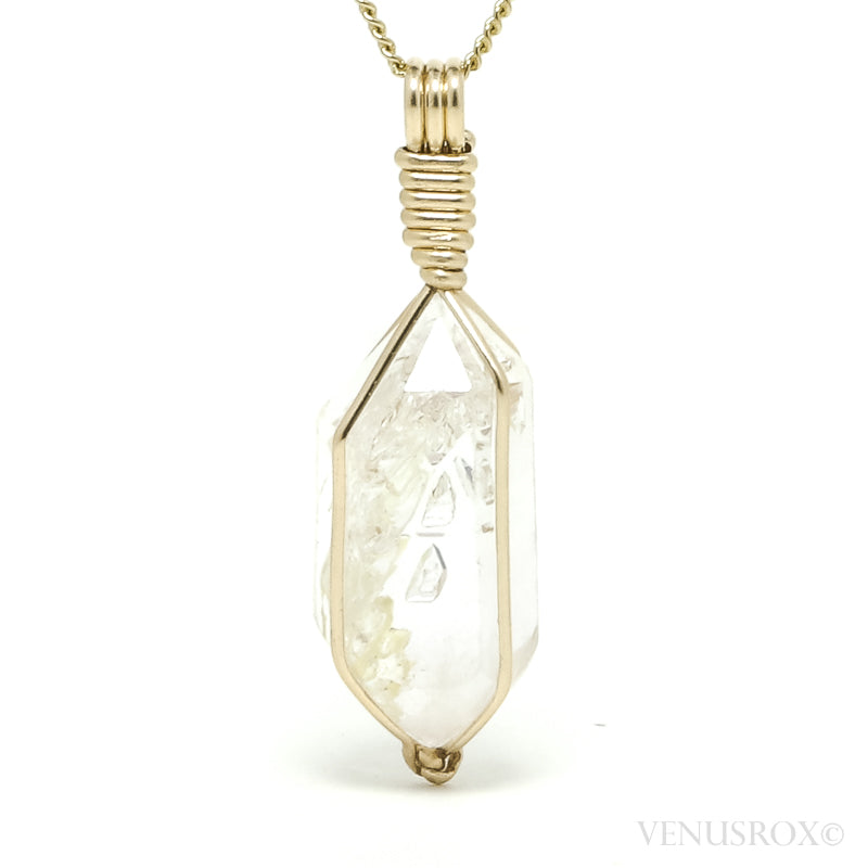 Clear Quartz with Positive Crystals Polished Point Pendant from Madagascar | Venusrox