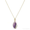 Chevron Amethyst Polished Crystal Pendant from India | Venusrox