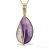 Chevron Amethyst Polished Crystal Pendant from India | Venusrox