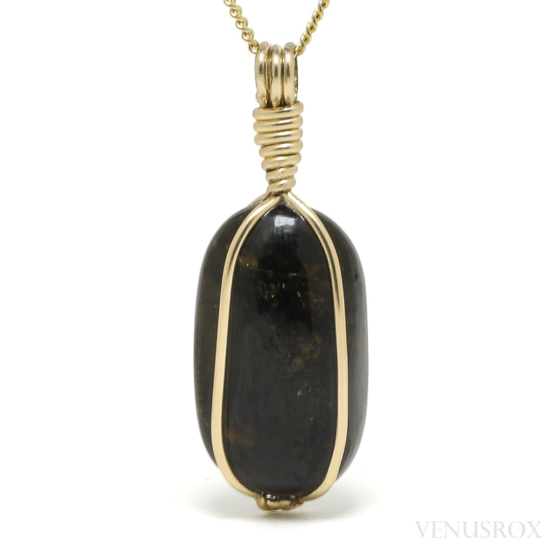 Dravite (Brown) Tourmaline Polished Slice Pendant from Brazil | Venusrox