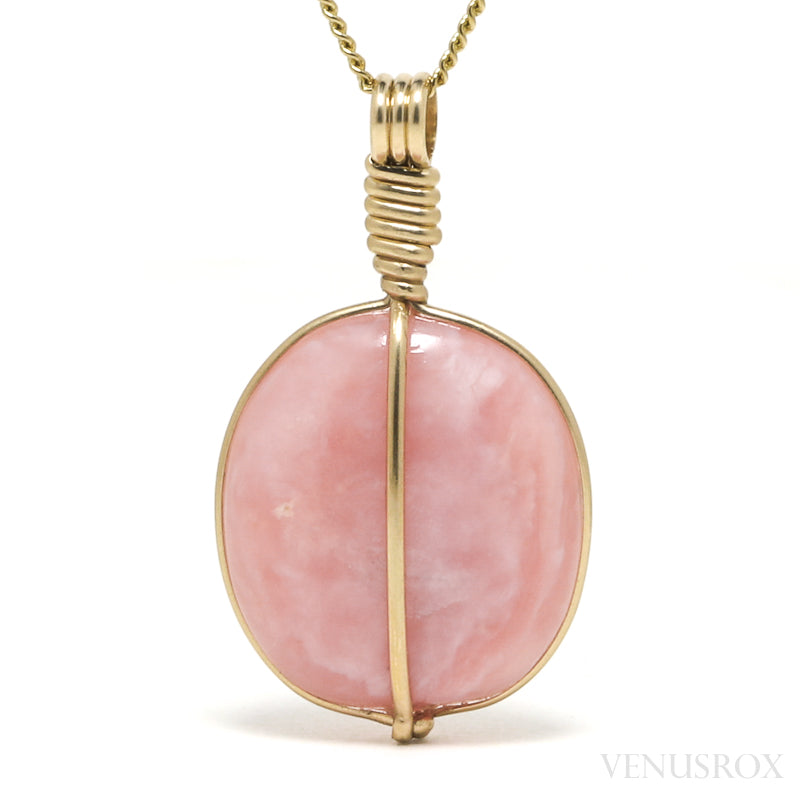 Pink Opal Polished Crystal Pendant from Peru | Venusrox