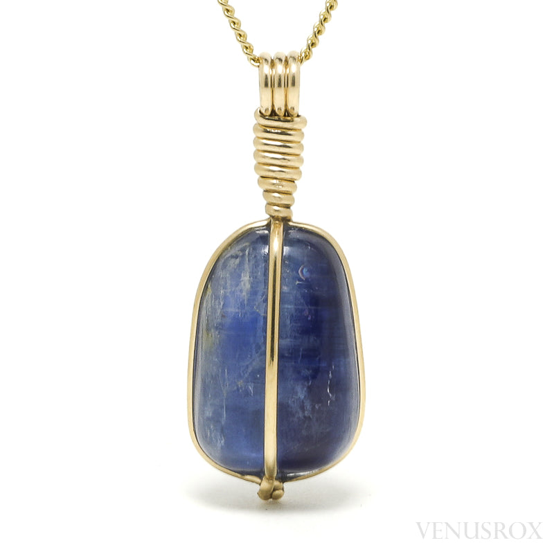 Blue Kyanite Polished Crystal Pendant from Nepal | Venusrox