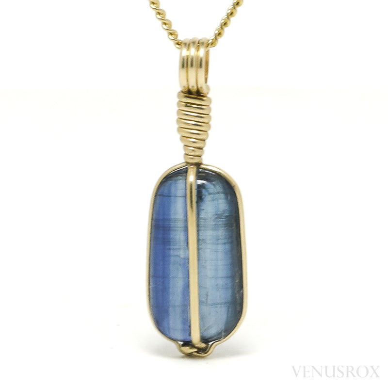 Blue Kyanite Polished Crystal Pendant from Nepal | Venusrox