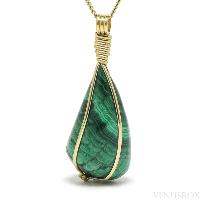 Malachite Polished Crystal Pendant from the Democratic Republic of Congo | Venusrox