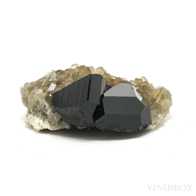 Black Tourmaline with Smoky Quartz Natural Cluster from Rondekop, Erongo Mountains, Karibib District, Erongo Region, Namibia | Venusrox