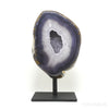 Agate with Quartz Part Polished/Part Natural Half Nodule from Brazil mounted on a stand | Venusrox