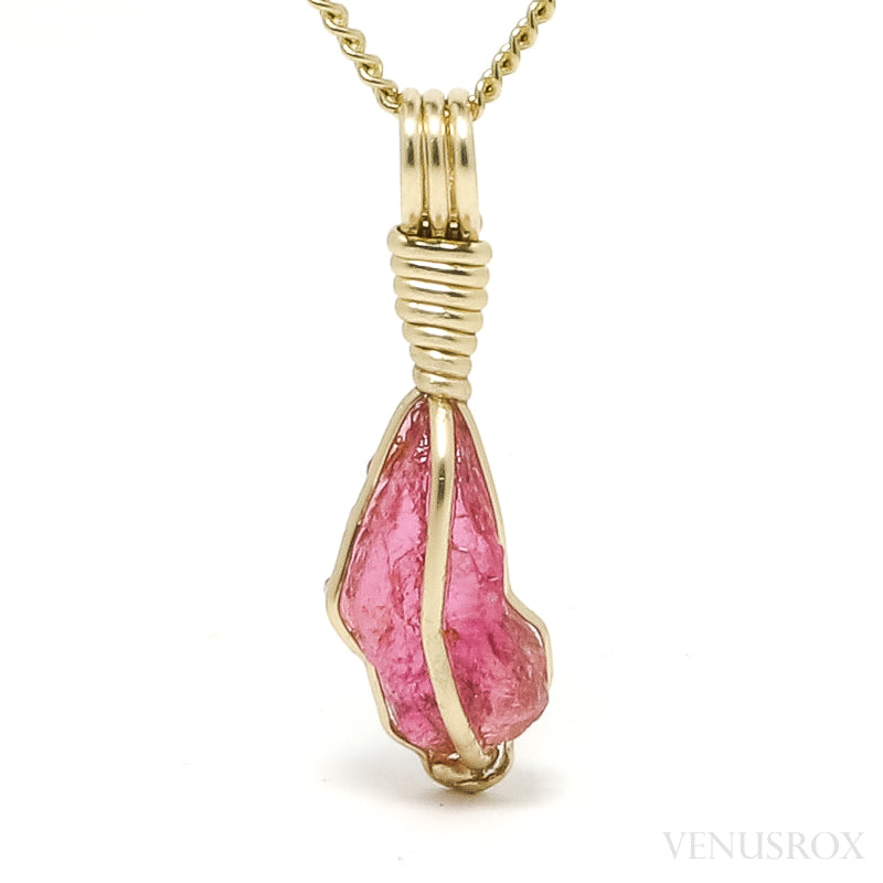 Pink Tourmaline Natural Crystal Pendant from Brazil | Venusrox