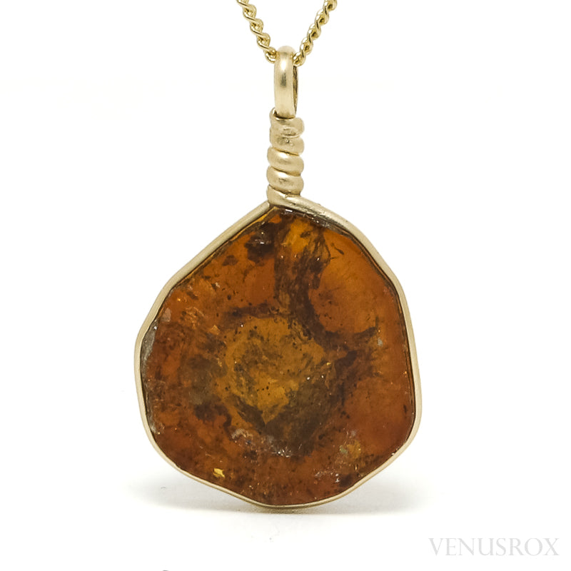 Dravite (Brown) Tourmaline Polished Slice Pendant from Brazil | Venusrox