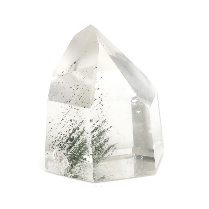 Chlorite Phantom Quartz Polished Point from Brazil | Venusrox