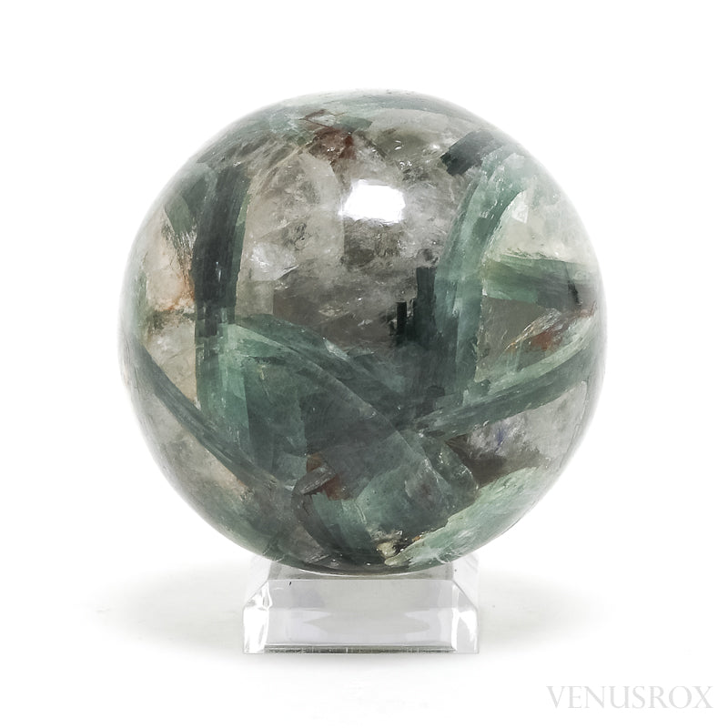 Green Kyanite with Quartz Polished Sphere from Brazil | Venusrox