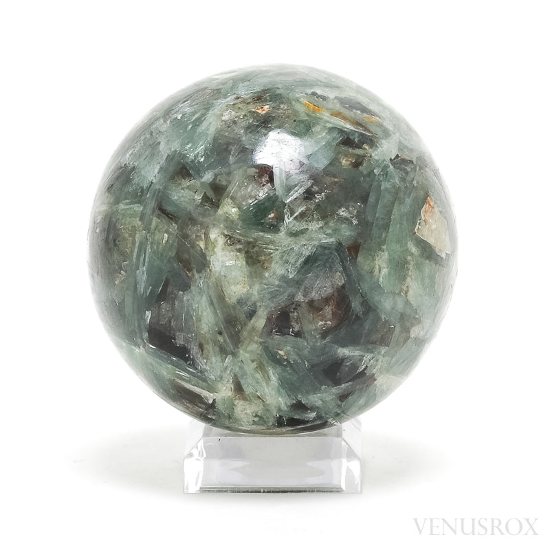 Green Kyanite with Quartz Polished Sphere from Brazil | Venusrox