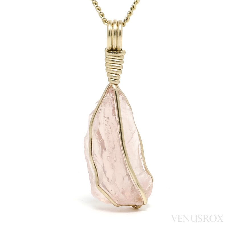 Rose Quartz Natural Crystal Pendant from Brazil | Venusrox