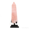 Rose Quartz Polished/Natural Point from Brazil mounted on a bespoke stand | Venusrox