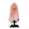 Rose Quartz with Dendrite Inclusions Polished/Natural Point from Brazil mounted on a bespoke stand | Venusrox