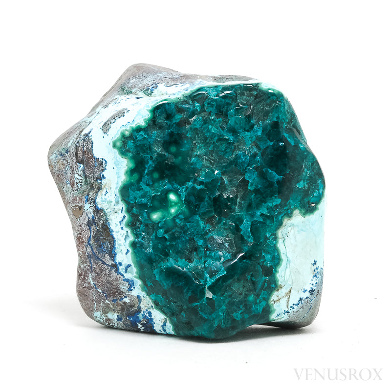 Dioptase with Chrysocolla, Shattuckite & Matrix Polished/Natural Crystal from the Democratic Republic of Congo | Venusrox