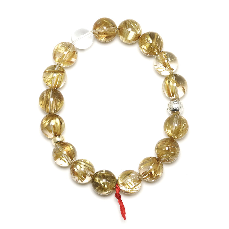 Golden Rutilated Quartz Bracelet from Brazil | Venusrox