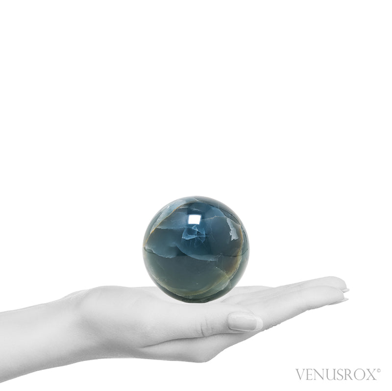 Blue Calcite Polished Sphere from Argentina | Venusrox
