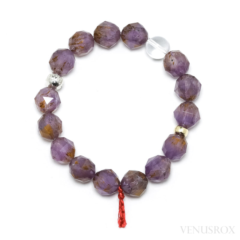 Amethyst with Cacoxenite Bracelet from Brazil | Venusrox