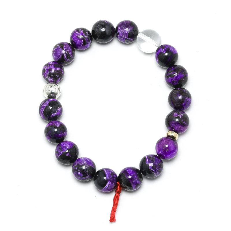 Sugilite with Manganese & Bustamite Bead Bracelet from South Africa | Venusrox